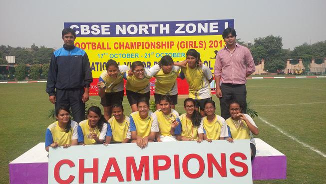 Champions of CBSE North Zone I Football Championship 2013- Ahlcon Public School, mayur Vihar-I